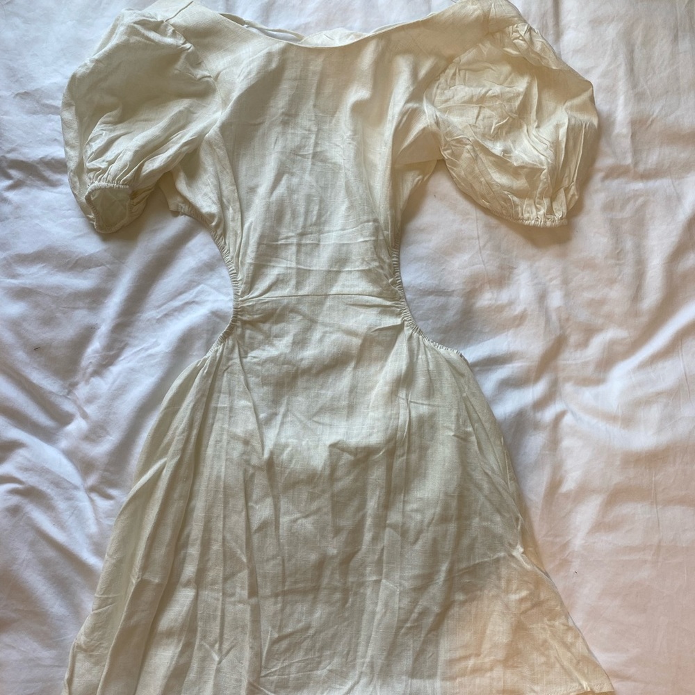 Morning Mist Cream Cutout Mini Dress, size 6